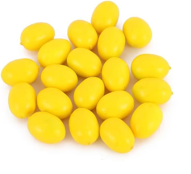 イエローレモン ミニ フェイクレモン フルーツ プラスチックフォーム 野菜 ホームパーティーオーナメント クラフト 写真撮影小道具