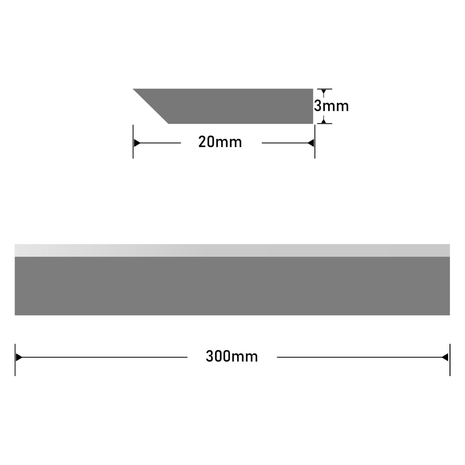 Nóż do strugania HSS 300 x 20 x 3 mm, nóż do strugania ostrzenia, do grubościownicy i maszyn, HSS, 3 sztuki