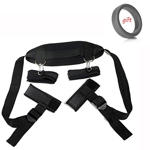Chengcaifengye Cosplay Adult Hand & Ankle Cuffs Strap Kit Bed Restraints Couple Flirt Toy for Party Game
