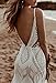 Ever Girl Women's Beach Wedding Dresses for Bride 2022 Vintage Lace Bohemian Bridal Gown Color US12