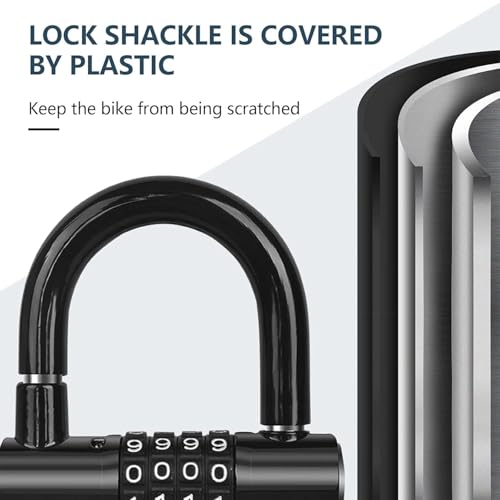 Image of Istara Bike Lock, Heavy Duty Outdoor Waterproof Lock with Resettable Code, Digit Combination Padlock, 4 Digit Code Lock Anti Theft for Gates, Mountain Bike, Scooter Gym, School, Shed & Lockers