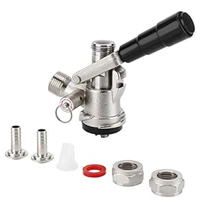 Tyenaza Keg-Koppelaar, S-type bier-dispenser, duurzame bierkraan, S-type-vat bierbrouw-kegkoppelaar voor thuisbars, pubs, restaurants met 6 x armaturen