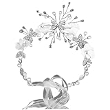 Tocado de niña de las flores, tocado de primera comunión para niñas Diadema de niña de las flores Diadema floral Tiara Accesorios para el cabello para niñas Fiesta de cumpleaños para uso diario