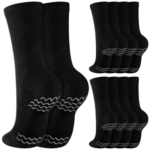 Image of Twistover 4 Pairs Dance Non Slip Socks for Dancer Women Girls Ballet Dancing Socks with Spin Spot Compression Ankle Stockings