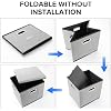 Vinyl Record Storage Box Hold 100+ 12 Albums Stackable LP Storage Bin with Lid Record Holder Protect Albums, CDs, Books, Magzine, Files