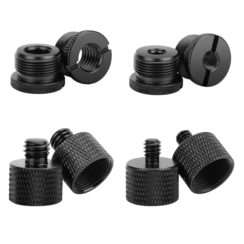 NEEWER Kit de accesorios de adaptador de soporte de micrófono, 8 piezas, incluye adaptadores de montaje de rosca hembra de 1/4 pulgadas 3/8 pulgadas a macho de 5/8 pulgadas y hembra de 1/4 pulgadas 3