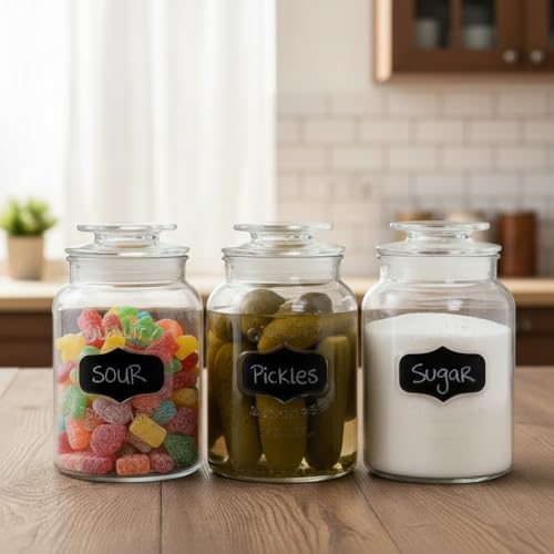 Image of ginoya brothers - Kitchen Glass Jar (3, 1500 Ml. Cookie Jar)