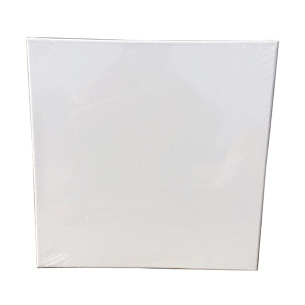 Toile tendue 18x24 cm en coton et châssis en bois blanc pour peinture à l'huile