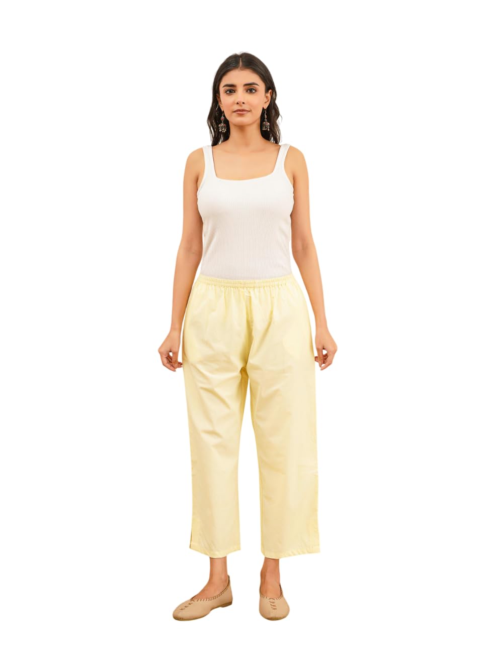 Cotton Solid Ankle Length Pant for Women-image-26