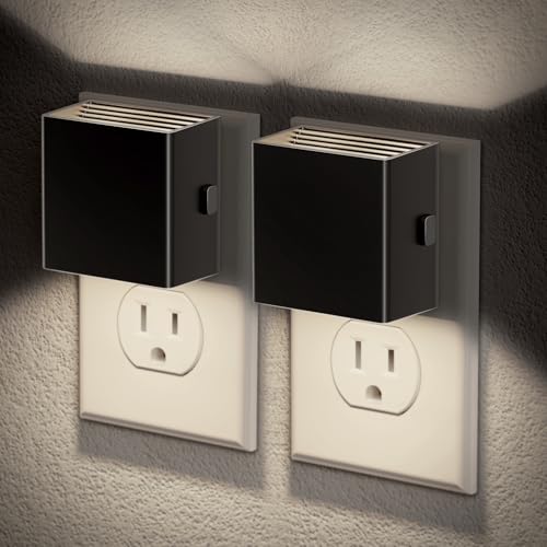 Image of JandCase Night Light, Automatic Night Lights Plug into Wall, 2 Pack Modern Night Lights with Auto Light Sensor, 5000K Brightness Adjustable Nightlight for Kids Bathroom Hallway Kitchen Bedroom Decor
