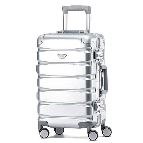 Flight Knight Premium Travel Suitcase - 8 Spinner Wheels - Built-in Side Lock Lightweight Aluminium Frame, ABS Hard Shell Carry on Check In Luggage Highly Durable - Approved for Over 100 Airlines