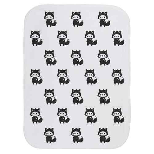 Azeeda 'Simple Raccoon Standing' Baby Burp/Wash Cloth (BC00029586)