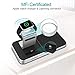 CHOETECH Wireless Charger,MFi Certified 4 in 1 Wireless Charging Station Dock Charging Stand for iWatch SE/6/5/4/3/2,iPhone SE/11/12/12 Pro/12 Pro Max,Galaxy S20/Note 10/S10,AirPods Pro (With Adapter)