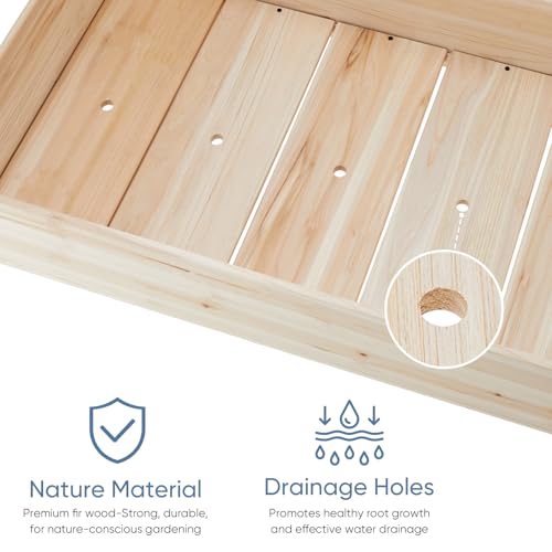 image for DUMOS Raised Garden Bed with Legs, 48x24x30in Wood Elevated Planter Bo