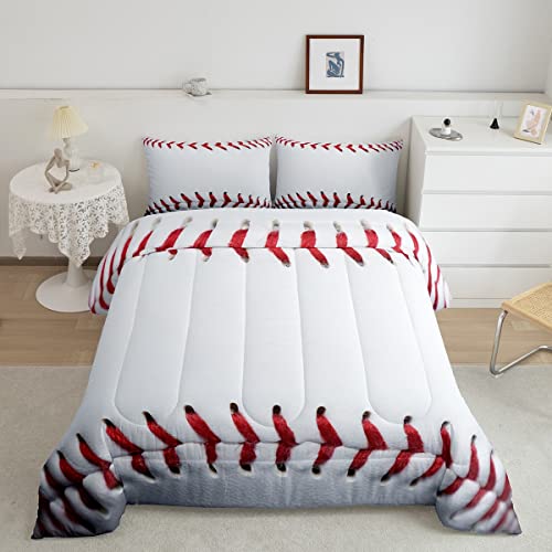 Image of Feelyou Baseball Comforter Set Twin Size Bedding Set for Kids Teens