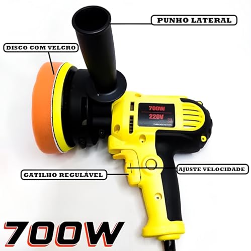Polidor Elétrico 700w 6 Velocidades Automativo 5 Polegadas (220, Volts)