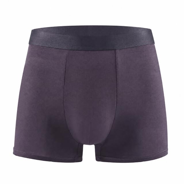 Men's Cotton Blend Underwear Breathable Soft Solid Colour-image-4