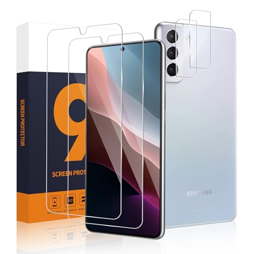 Carantee 2+2 Stück Schutzfolie für Panzerglas für Samsung Galaxy S21 Plus 5G 2.5D Hülle Freundllich 9H Härte Anti-Scratch Ultra-Klar Kristallklar Sensitive Touch Samsung S21 Plus Displayschutzfolie