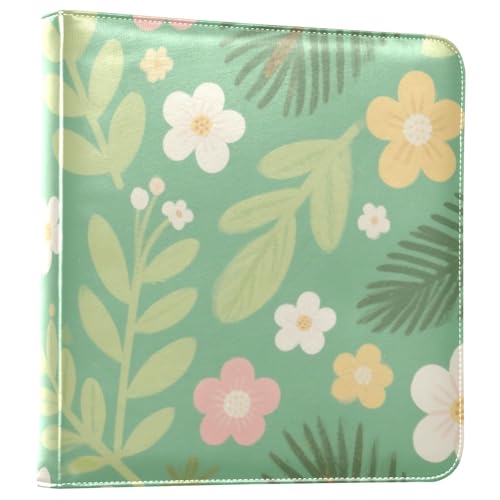 Photo Album 4x6, 5x7,6x8,Artificial Leather Photo Albums with 20 Detachable Sheets Plant Print for Family Wedding,Multi 20