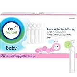 OtriNatural Baby, isotone Kochsalzl&ouml;sung, 20 Einzeldosispipetten &agrave; 5 ml, reinigt und sp&uuml;lt die Nase, verd&uuml;nnt und l&ouml;st Nasensekret, aus der Otriven-Familie