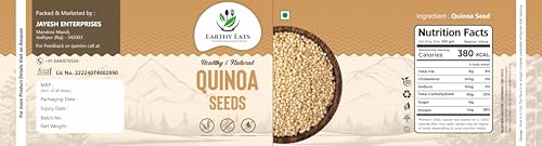 Image of Earthy Eats Quinoa Seeds 400 G| Whole Grain Kitchen Ingredient | Ideal for Salads, Soups and Everyday Cooking | Versatile Pantry Staple for a Variety of Dishes