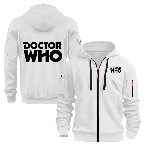 WZYRZ Sweats à capuche pour hommes pour Doctor Who printemps-automne veste à capuche pull à manches longues à capuche zippé pulls unisexe adolescent...