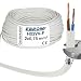 Produktbild EBROM Kunststoff Schlauchleitung RUND, LED Kabel, Stromkabel, Leitung, Gerätekabel H03VV-F 2x0,75 mm² Farbe: weiß, viele Längen in 5 m Schritten bis 250 Meter 2x0,75 mm2, Ihre Kabellänge: 10 Meter