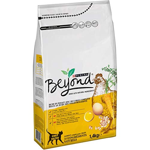 Beyond Purina Chat Croquettes, avec Grain d'orge, ingrédients naturels, Lot de 6 (6 x 1,4 kg)