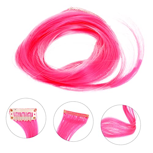 NOLITOY 30 Peças extensões de cabelo longo encaracolado cachos frizzer grampo de cabelo peruca borda