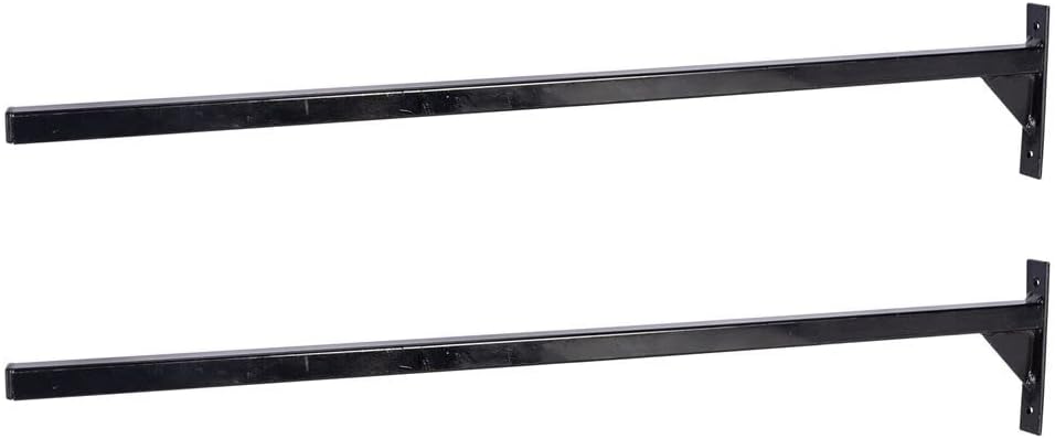 EASY-UP Heavy Duty Single Blanket and Saddle Pad Rack | Space-Saving Organization for Your Tack Room | Mountable and Stackable Design | Set of 2 | Color Black