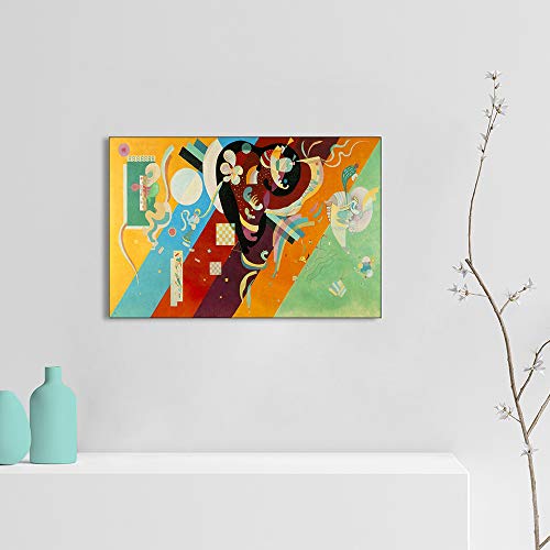 Art mural abstrait Kandinsky grand format sans cadre pour habiller un mur vide