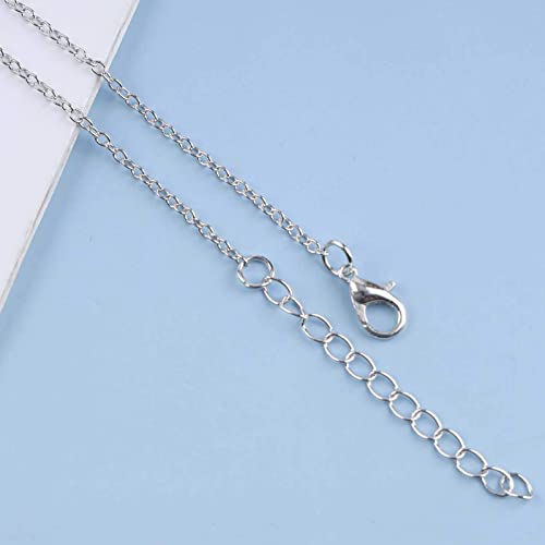 Atentuyi Love Heart Necklace Silver Chain Necklace Birthstone Crystal Necklace Vintage Green Gem Emerald Necklace Dainty Chain Heart Cz Pendant Necklace Jewelry for Women and Girls - Image 6