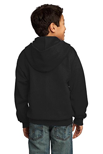 Port & Company Youth Fleece Full-Zip Hooded Sweatshirt Jet Black Large2