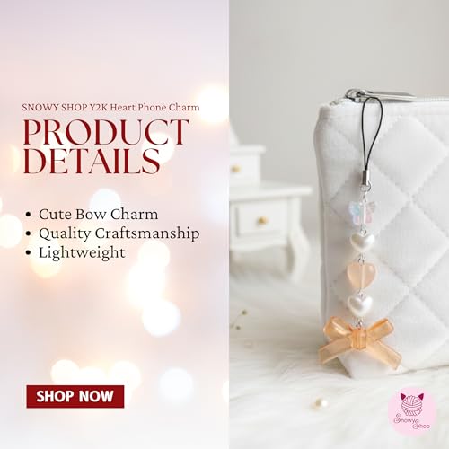 Image of SNOWY SHOP Korean Silver Bow Phone Charm - Cute Heart & Starfish Pendant | Aesthetic Korean Mobile Chain, Bag Hanging & Keychain Jewelry for Girls & Women