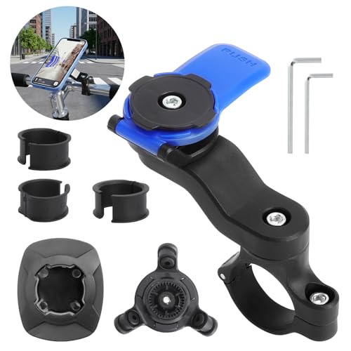 Soporte universal para bicicleta para teléfono móvil, soporte para manillar de bicicleta, soporte para manillar de moto, desmontable, montaje de manillar de bicicleta de montaña o bicicleta de - imagen 7