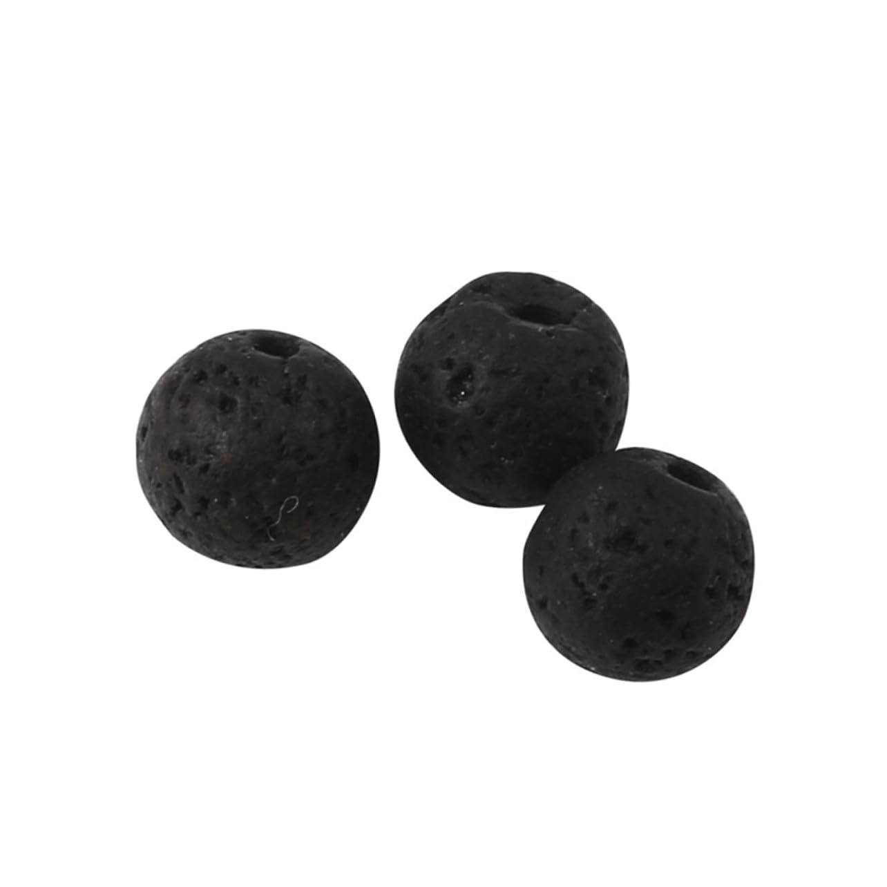 Cuentas Elegantes Natural Sueltas de 300 a Piedra Negras Volcánica Hacer Redondas de 4mm 10mm y Decorativos para Pulseras Adornos de Cabello