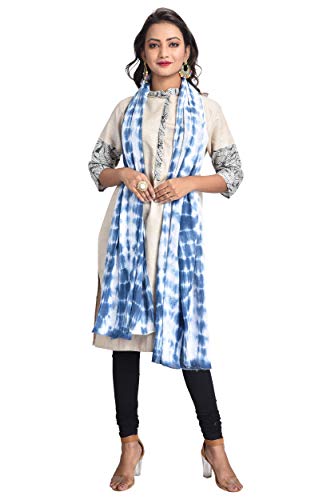 Image of Women's Pure Cotton Traditional Authentic Shibori Tie Dye Dupatta Chunni