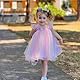 Miipat Baby Mädchen Kleid Ärmellos Schmetterling Prinzessin Tüllkleid Kleinkind Mädchen Blumenmädchenkleider Hochzeit Geburtstag Partykleid Rainbow 100 2-3 Jahre