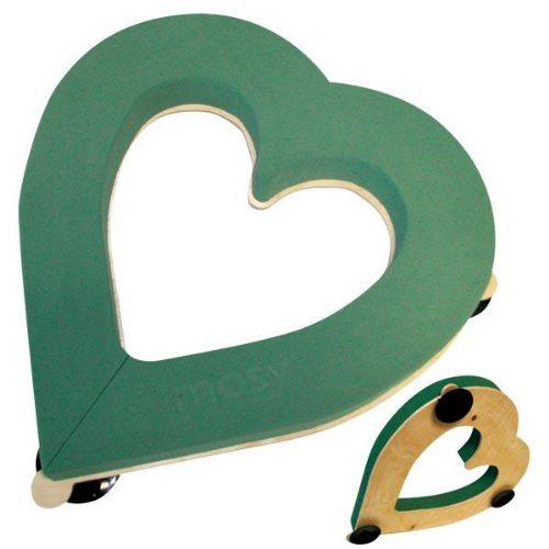 mosy Autoherz, 50 cm, Hochzeit, Dekoration, Steckschaum Auto - Herz, Blumen-Gestecke, Motorhaube, Deko, Blumenschmuck, Autoschmuck