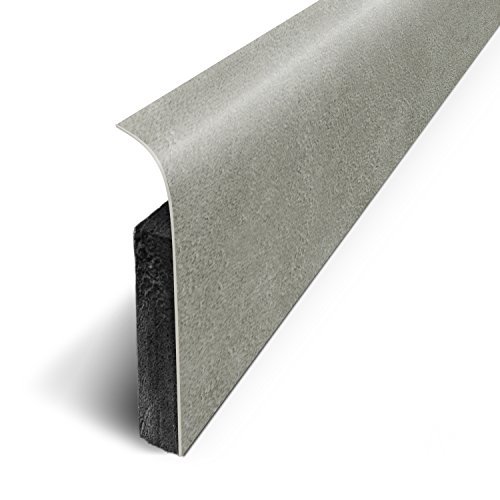3M - Plinthes Adhésives (lot de 5) - Béton Argentl - Long.120 cm x Haut.7 cm x Ep. 1.1cm (Ref: D180527D)