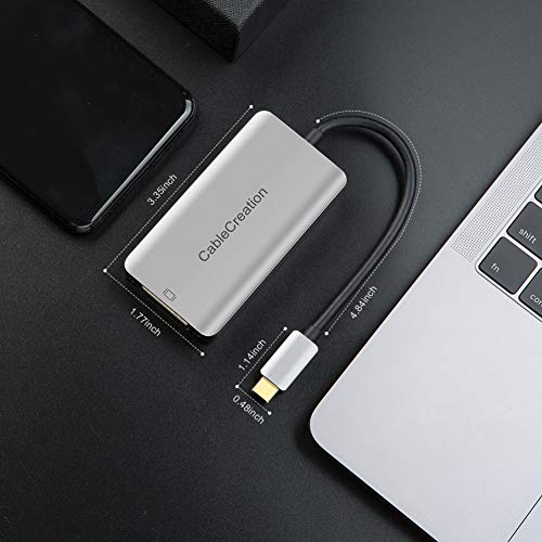 Image of CableCreation USB C to Dual Link DVI-I Adapter, Active Type-C to DVI Video Adapter 2560 x 1600 Resolution USB-C to DVI Signal Format Converter