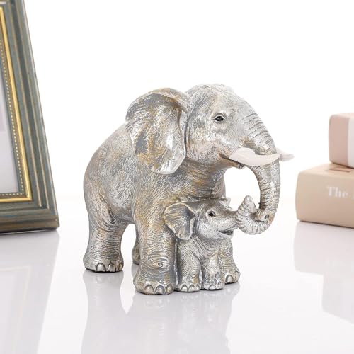 Irayin Elephant Ornament, Elephant Statue, Mom Gift, Elephant Gifts for Women Decoration for Living Room Office, Bookshelf - Image 3