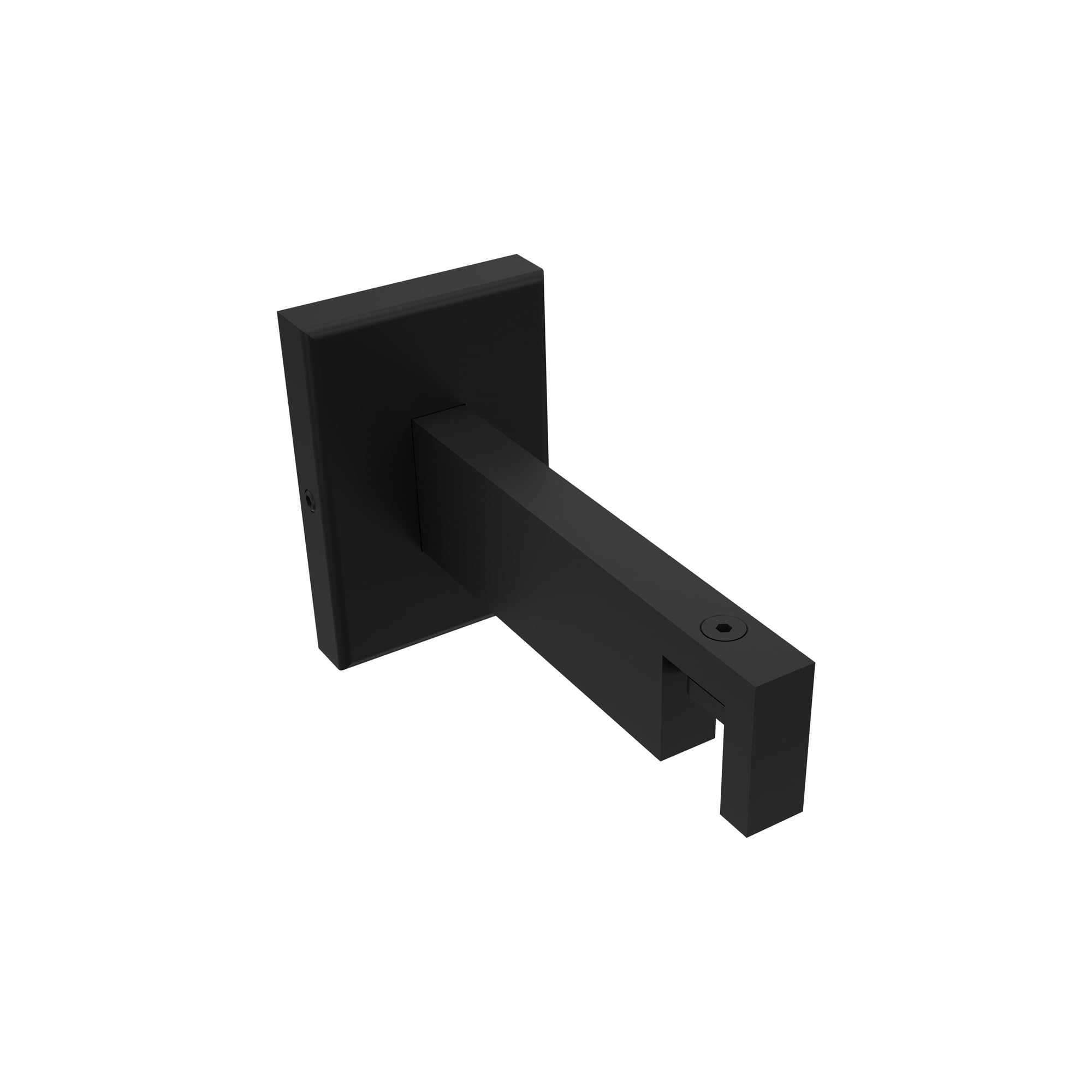 INTERDECO Innenlauf-Gardinenstange eckig 14 x 35 mm, kantige Innenlaufstange aus Metall, Schwarz, zur Wandmontage, Typ 10212919, 100 cm