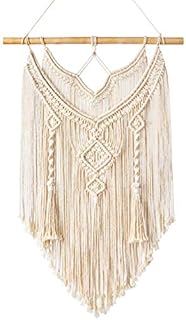 Mkouo Macrame Wall Hanging Tapestry Wall Decor Boho Chic Bohemian Woven Home Decoration, 43cm(W) x 66cm(L)