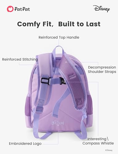 Image of Disney Stitch Angel Girls Backpack for Elementary Kindergarten, Medium 12L | Glitter Water-Stain-Tear-Resistant, Lightweight 350g, Ergonomic Padded Adjustable Strap, Chest Strap Support Large Capacity