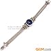 Fashion Jewelry Tassel Bracelet Tibetan Silver Marcasite Round 20mmx7 Inches Semi Shappire
