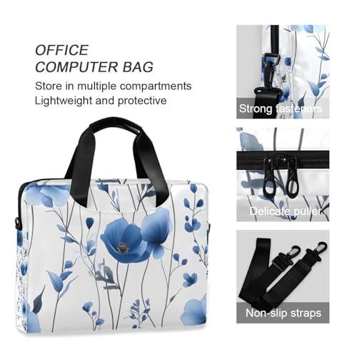 Bolso maletín con estampado azul para laptop 13-15.6 pulg miniatura 6