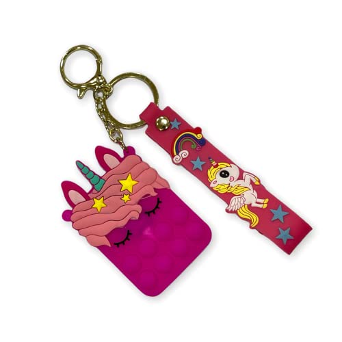 Image of AUGEN Cute Pop It Coin Purse Pouch Keychain For Gifting With Key Ring Anti-Rust (Pack Of 1)