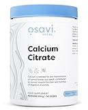 Osavi Calcium Citrate Powder – 240 g | Highly Absorbable Calcium for Bone, Muscle & Nerve Support | Essential for Healthy Bones, Teeth & Digestion | Clean Label | Vegan–Friendly