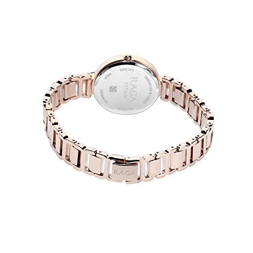Titan Raga Women's Sundial Gold Elegance: The Timeless Statement Rose Gold Dial & Band Analog Metal Watch-NS2608WM01 - Image 4